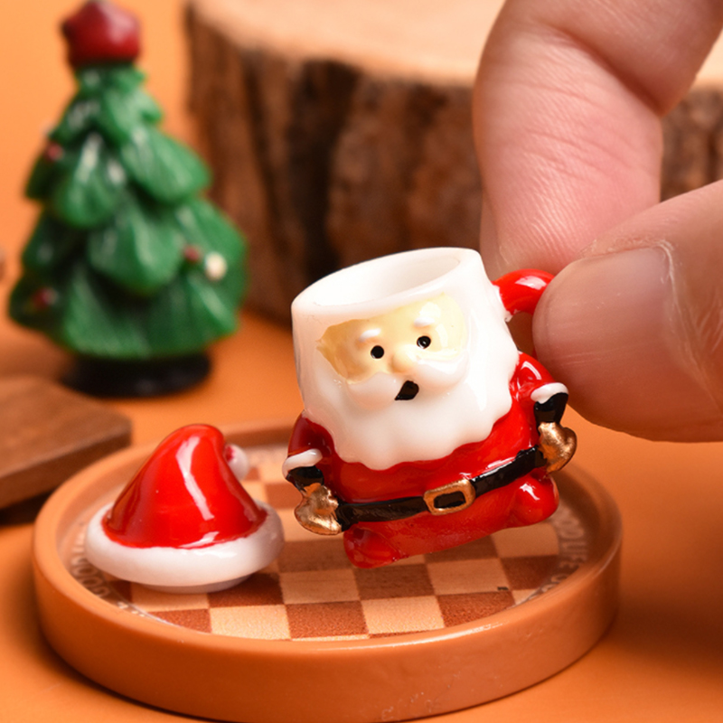 Resin Crafts - Мини-украшение для чашки Санта-Клауса-декор кукольного домика