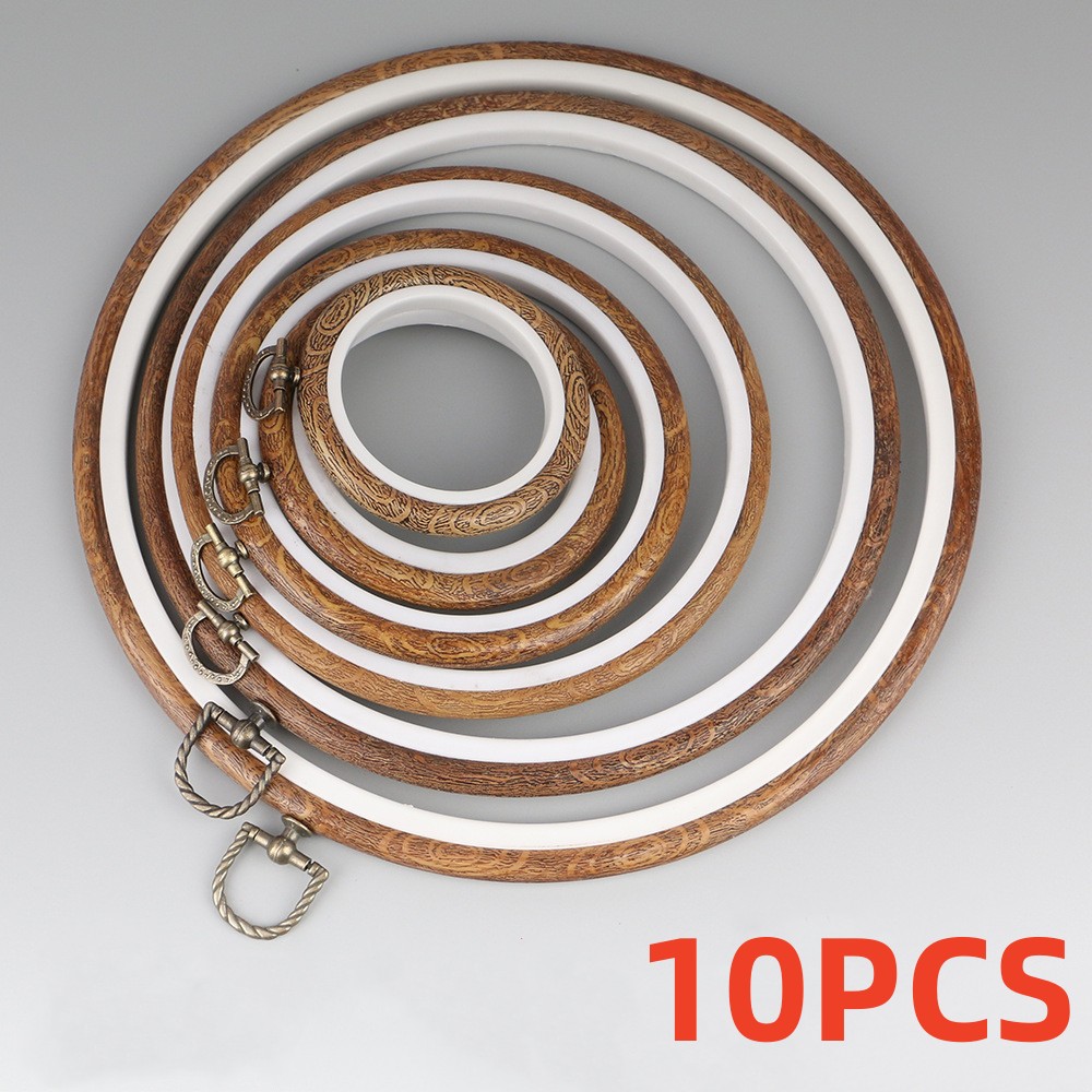Wood Ring Blank - 10 шт./набор, деревянные кольца для вышивки
