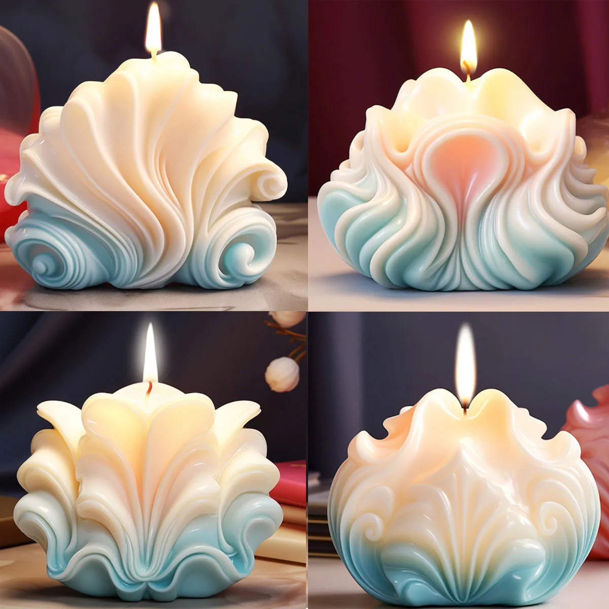 Resin Ocean Wave Mold - Большая силиконовая форма для свечей в