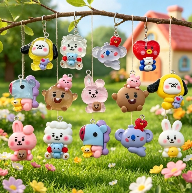 7 шт. смоляных мультяшных шарм – обзор и цена Resin Crafts